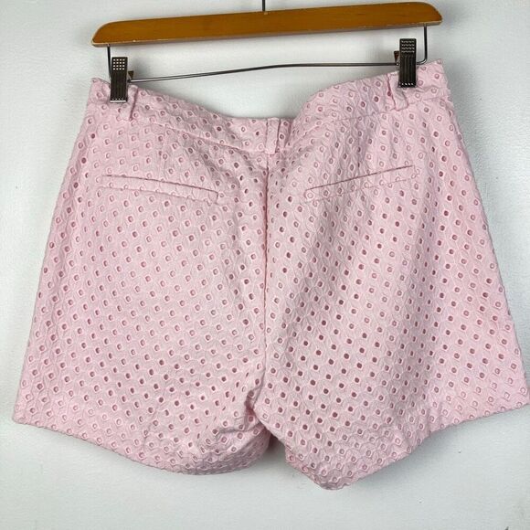Banana Republic Marshmallow Bubblegum Light Pink Cotton Eyelet Shorts Women’s 4 - Picture 3 of 9
